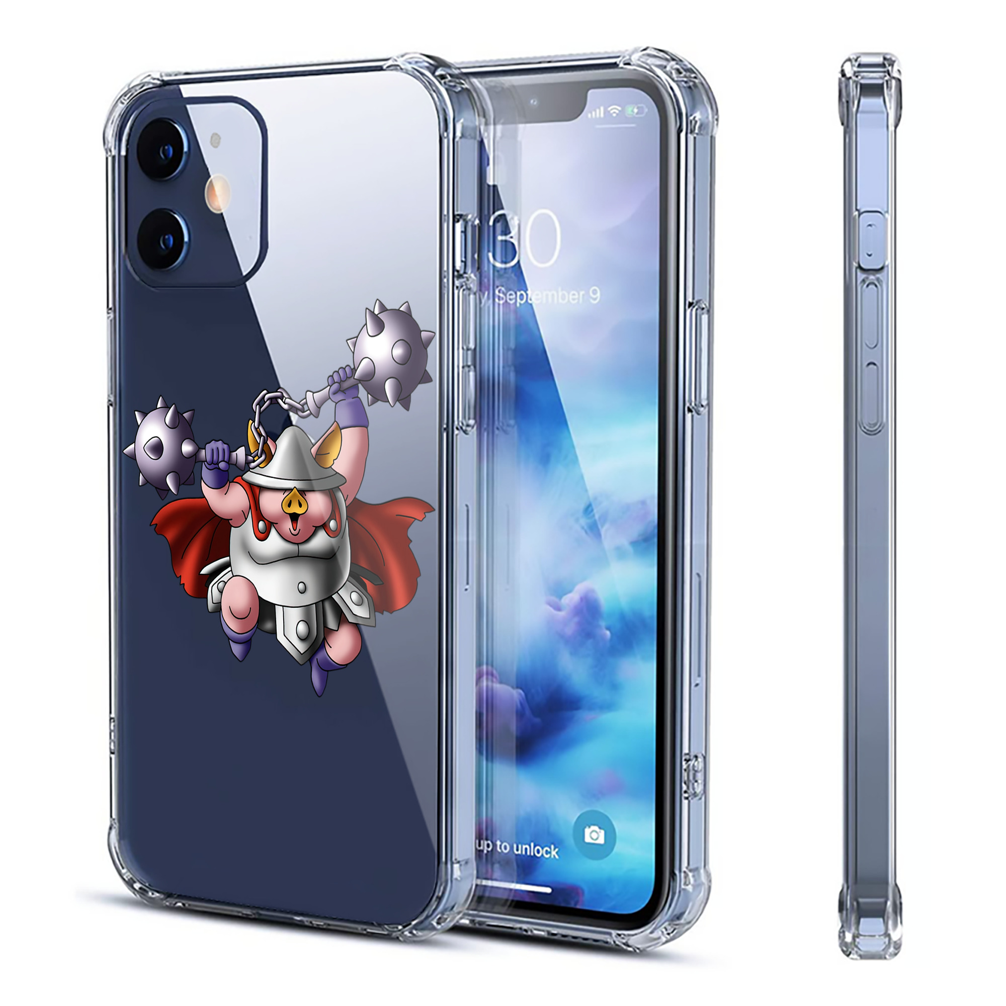 （画像用） ドラゴンクエスト Doragon Kuesuto Dragon Quest 【iPhone 12シリーズ対応】透明スマホケース（クリアソフトケース）